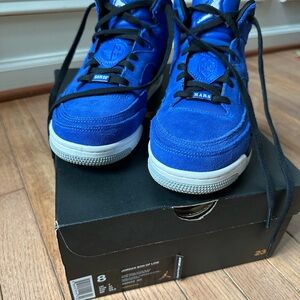 Jordan Blue and Black Athletic Shoes